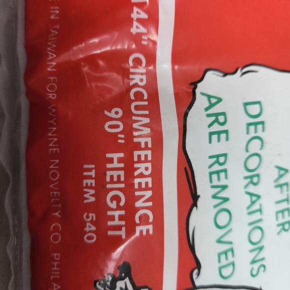 Vintage Christmas Tree Removal/Storage Bag Wynne Novelty Corp Sealed Unopened - Picture 3 of 10